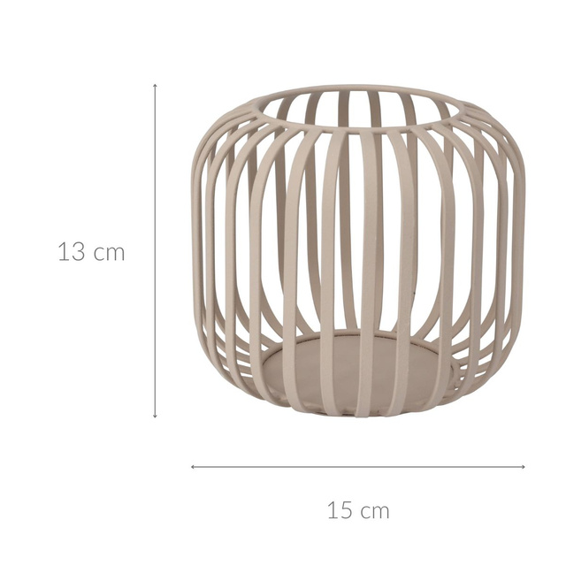 Lampion metalic mic, minimalist, Ø 15 x 13 cm