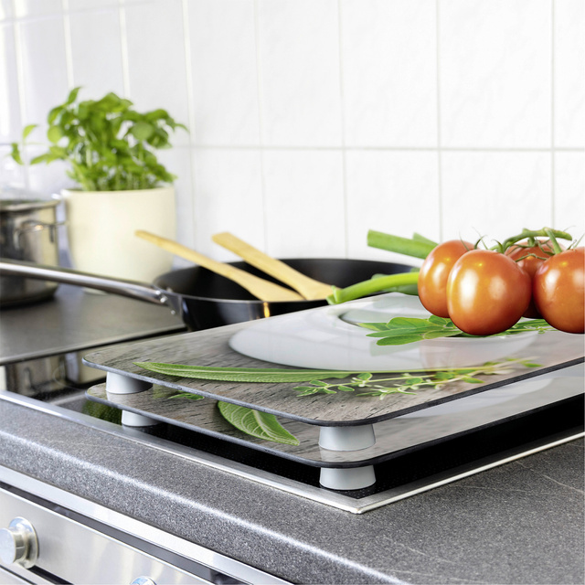 Plăci de protecție din sticlă HERB GARDEN pentru aragaz – 2 bucăți, WENKO