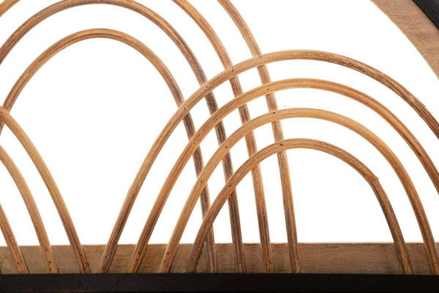 Raft de perete din ratan cu carlige