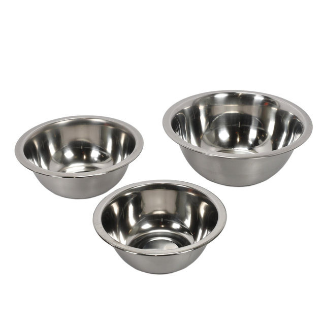 Bol din oțel inoxidabil, set de 3 boluri de bucătărie 700 ml, 950 ml, 1900 ml