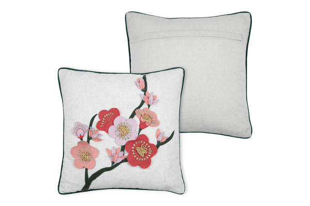 Perna decorativa cu decor, SCARLETT, 40 x 40 cm