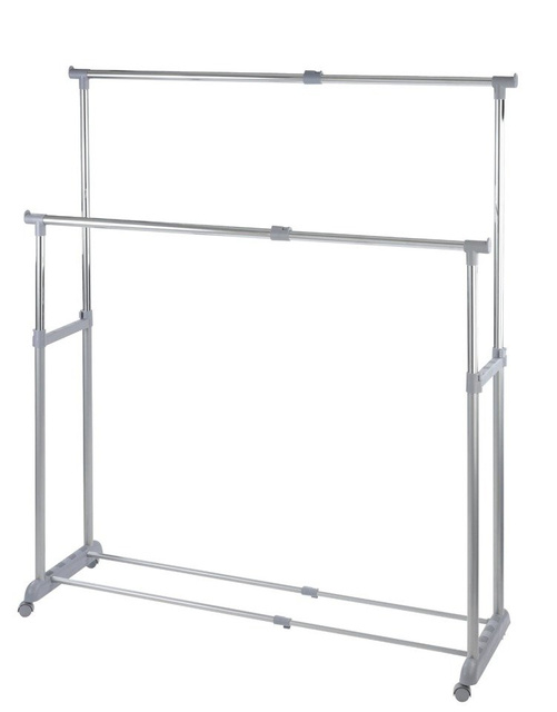 Suport telescopic pentru haine - dulap pe roți