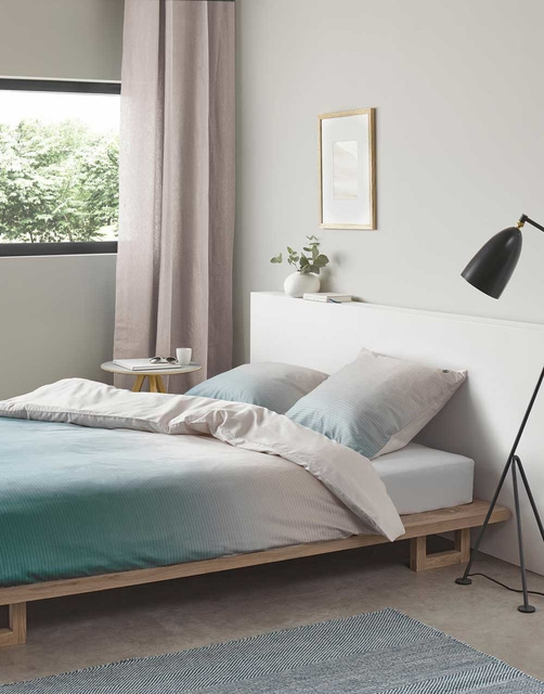 Lenjerie de pat din bumbac satinat pentru două persoane AQUA, 200x220 + 2x 80x80 cm, Marc O'Polo