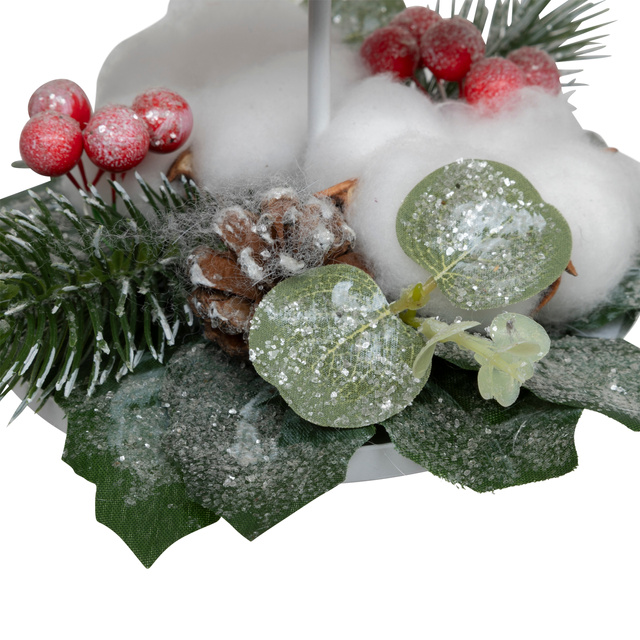 Suport de lumanare metalic in forma de brad, 25 cm