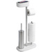 Perie WC cu suport hartie igienica RIVAZZA, 4in1, Alb, 72x32x17 cm, WENKO