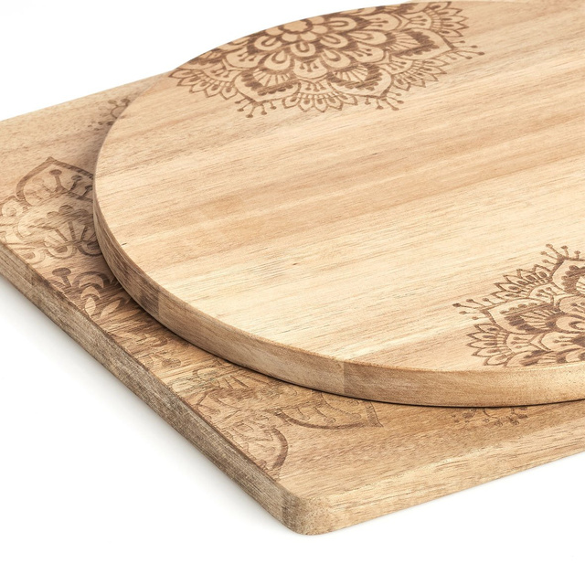 Tocator rotund, 27 cm, lemn de salcam, ZELLER