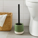 Perie WC cu recipient ceramic THE PASTELS, Ø 11,6 x 38 cm, verde