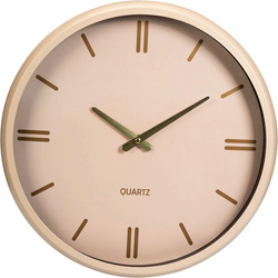 Ceas de perete EPOCH de culoare crem cu accent metalic, 38 cm