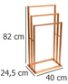 Suport pentru prosoape de baie BAMBUS, cu 3 brațe