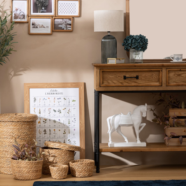 Vază de sticlă cu hortensie Dean înălț