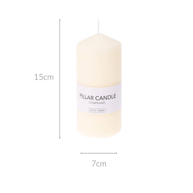 Lumânare cilindrică din parafină, Ø 7 x 15 cm