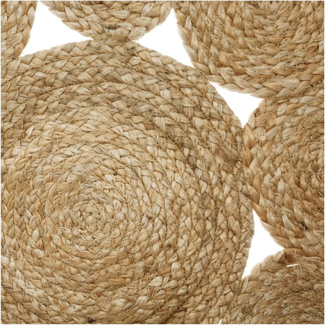 Covor decorativ din iută rotund, Ø 80 cm