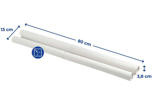 Opritor dublu pentru usa, 40 cm, alb