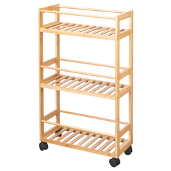 Comodă din bambus cu masă de călat și coș de rufe BAMY, 111 x 34 x 82 cm