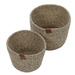 Coșuri rotunde de depozitare, împletite din bumbac, 2 bucăți