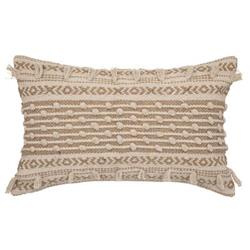 Perna decorativa cu ciucuri si pompoane, 38 x 58 cm