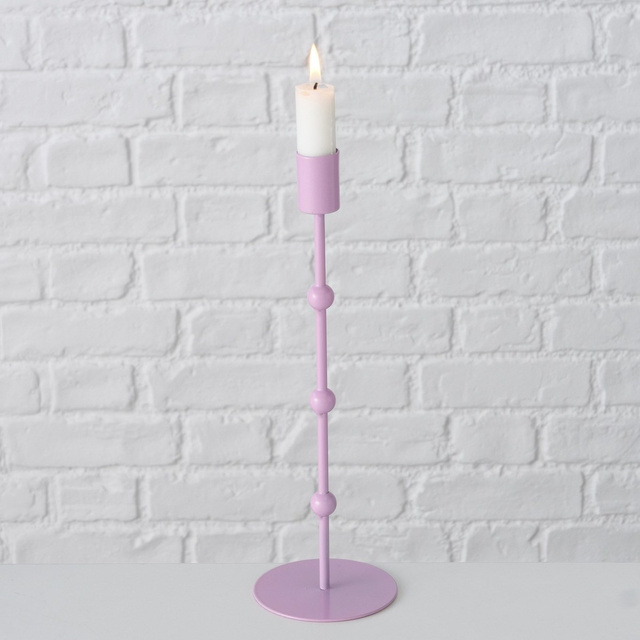 Suporturi de lumanari metalice Kimberly, set 3bucati, culori pastelate