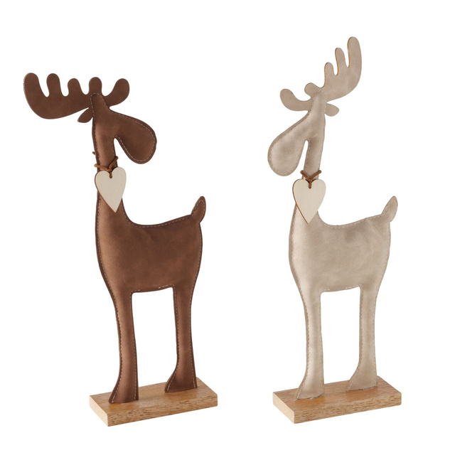 Figurina de ren handmade BOONER, 34 cm, maro