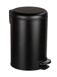 Coș de gunoi cu pedala LEMAN, Easy-Close, Negru mat, 12 L, WENKO