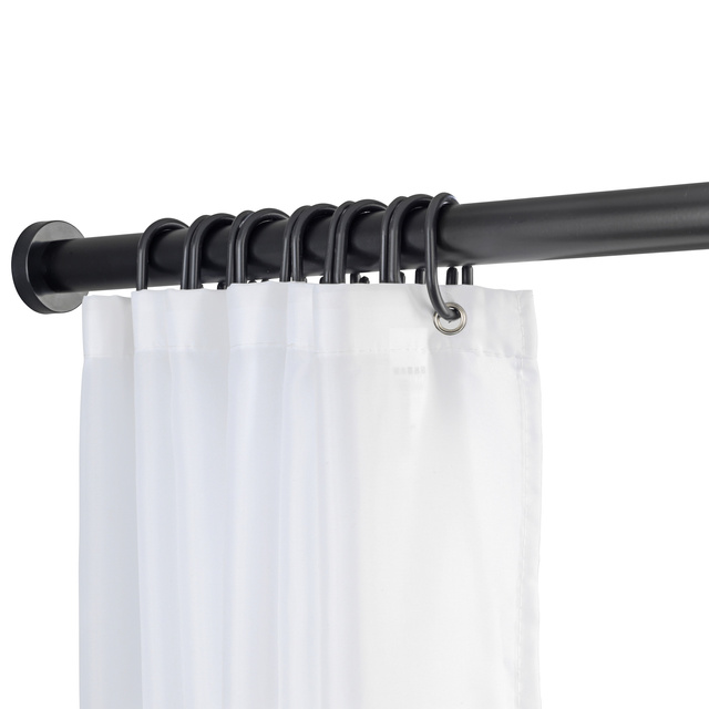 Bara de dus telescopica LUZ , Ø 2,8 cm, 110-185 cm, negru, WENKO