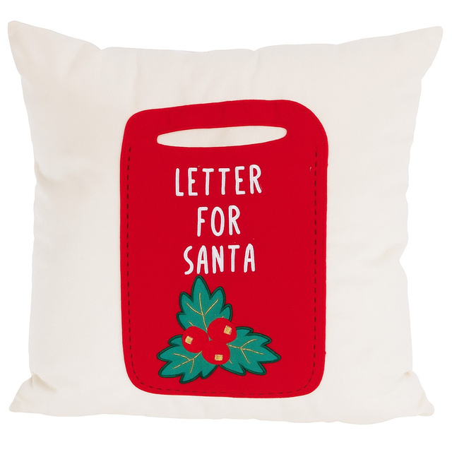 Perna decorativă, model de sărbătoare, albă 40 x 40 cm, model 3