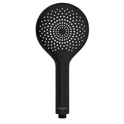 Cap de duș cu economie de apă, Ø 12 cm, negru mat, WENKO