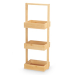 Raft din bambus BAMY pe roți, 44,5 x 20 x 75 cm