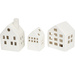 Căsuțe LED ceramice SCANDI, 3 decorațiuni luminoase