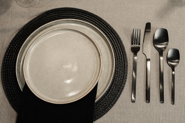 Set de tacamuri MODERN din otel inoxidabil, 24 bucati