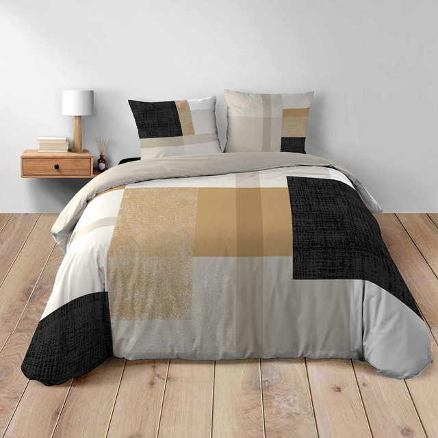 Set lenjerie de pat bumbac SQUARE, 240 x 220 cm