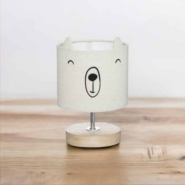 Veioza pentru copii cu nuanță albă, model ursuleț de pluș