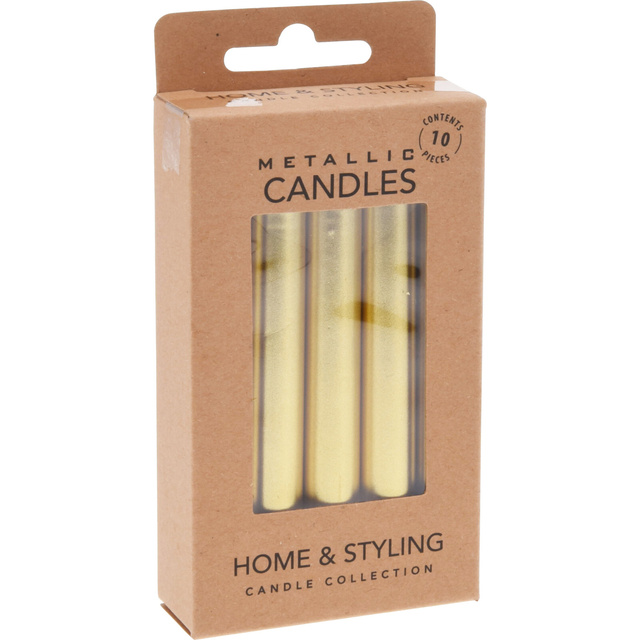 Candele metalice de masă din parafină, 10 cm