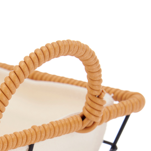 Lădițe albe din lemn cu mânere MOON, 3 bucăți