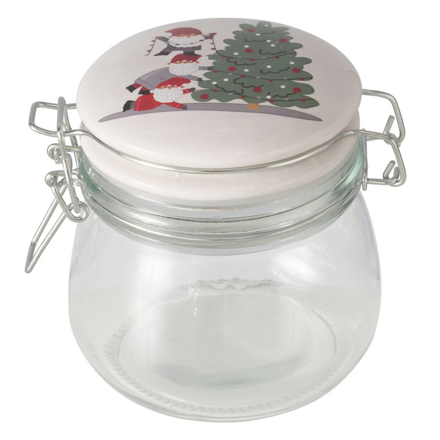 Borcan cu capac din porțelan MONTI, 450 ml