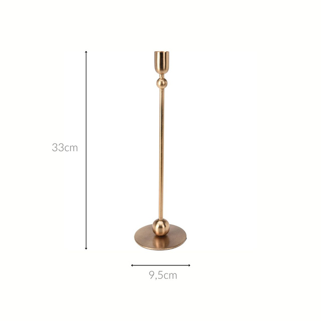 Candelabru clasic pentru o lumânare, 33 cm