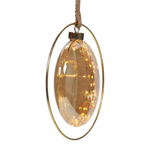 Glob de sticlă decorativ cu iluminare LED, Ø 15 cm