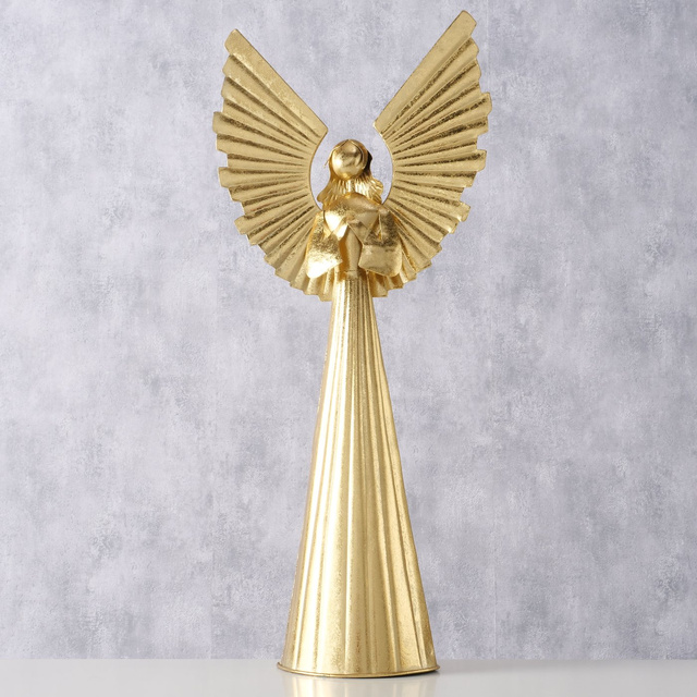 Figurina aurie din metal NURIEL, înger înalt de 65,5 cm