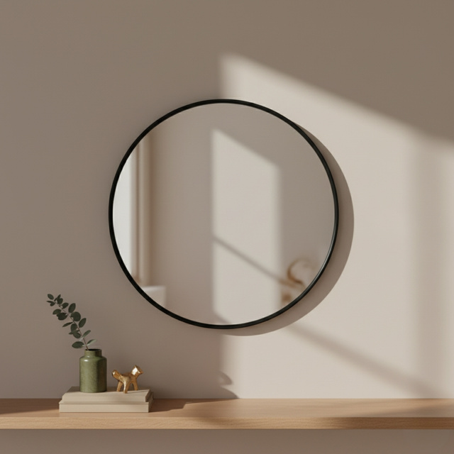 Oglindă de perete rotundă LØOP, Ø 60 cm