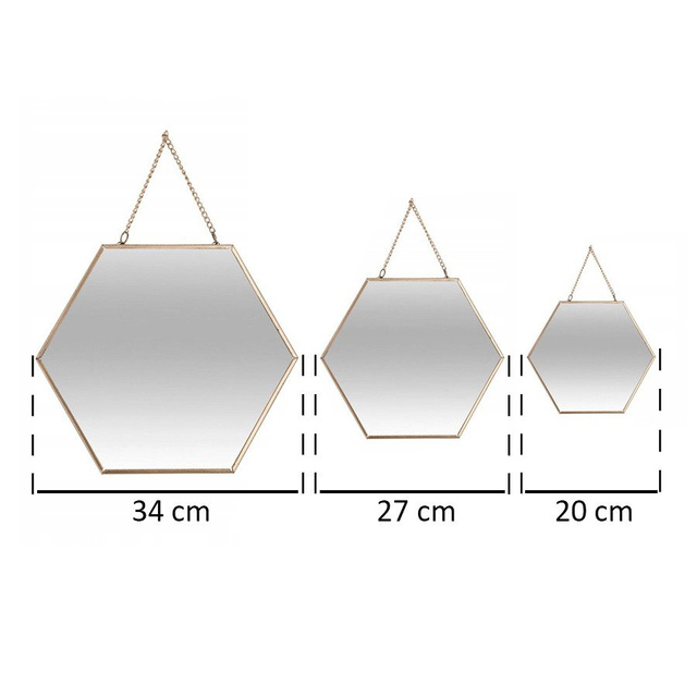 Oglinzi decorative sub formă de hexagoane