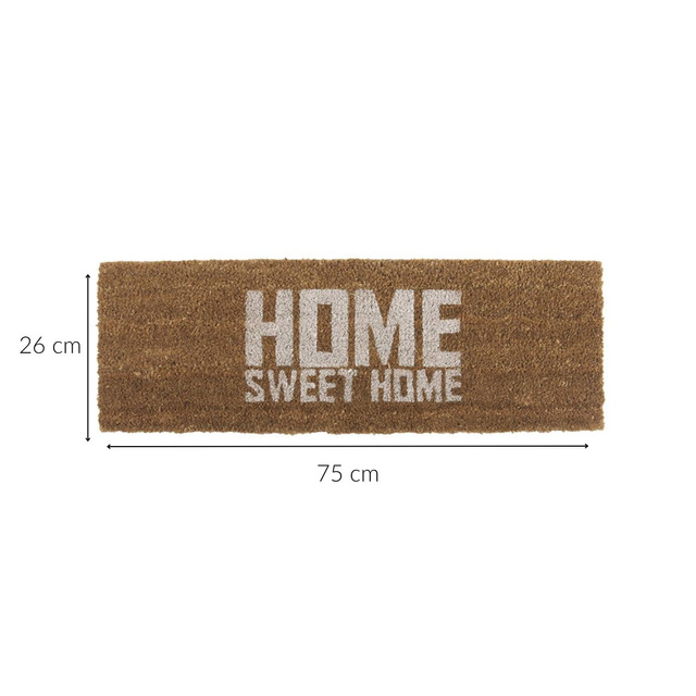 Covoare de intrare din fibră de cocos HOME SWEET, 75 x 26 x 2 cm