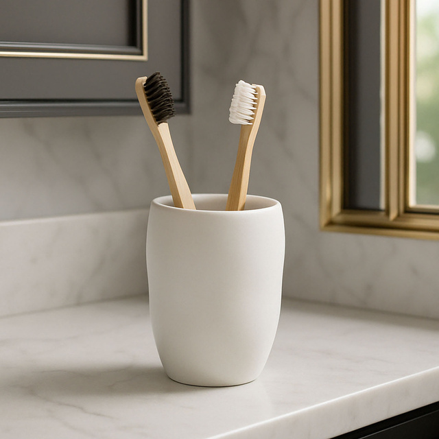 Suport periuță de dinți INDONESIE, Ø 7,5 cm, polirasină