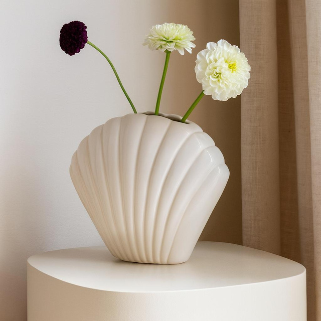 Vază decorativă în formă de scoică, 22 cm