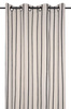 Perdea din bumbac cu inele TROP dungi negre, 135 x 260 cm