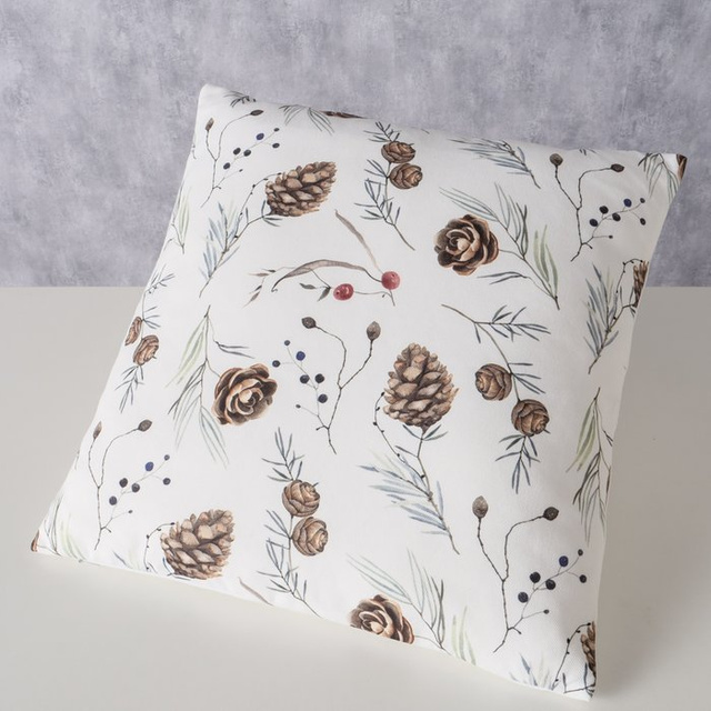 Pernă decorativă cu model de plante de iarnă NORDALA, 45 x 45 cm