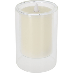 Lumanare LED, sticla, alba