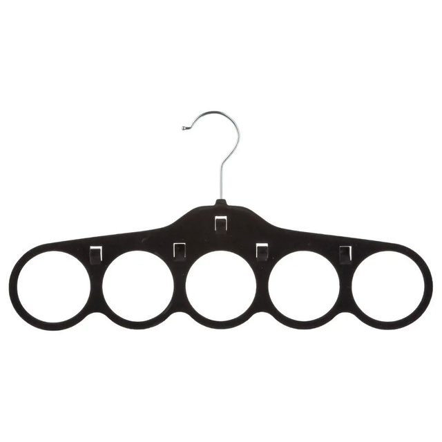 Cuier din catifea pentru esarfe, 5 compartimente