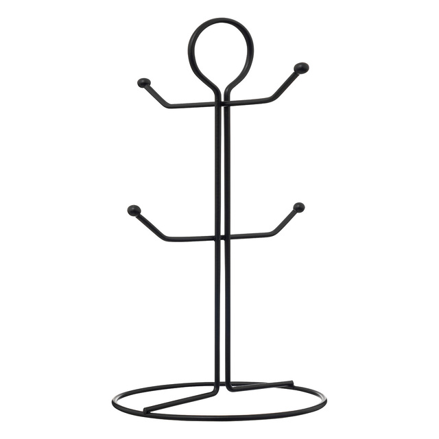 Set de 4 cani cesti pe suport metalic LEO, 140 ml