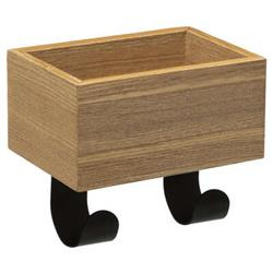 Cuier de perete cu 2 carlige si raft, 20 cm