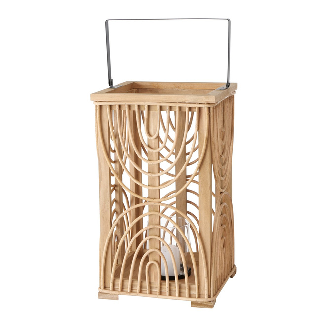 Set 2 felinare  din lemn Raimo