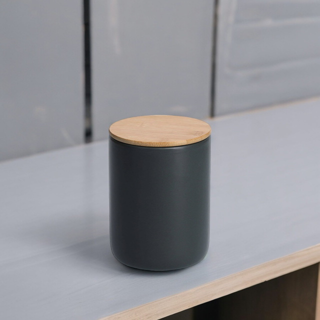 Borcan ceramic cu capac, pentru produse vrac, 1500 ml